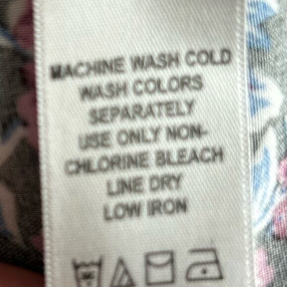 Woman Within India floral print baby doll  bohemian rayon blouse. Size 1X 22/24 - Picture 9 of 9